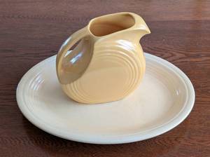 lot 157 image: Vintage Fiestaware Pitcher and Platter