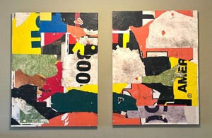 Pair of Original Abstract Art Pieces by Greg Gossel