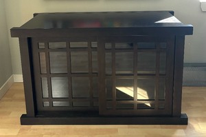 lot 9 image: Arhaus Media Console Table  Cabinet