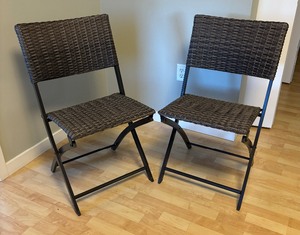 lot 68 image: Two Woven Folding Chairs