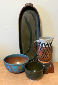 lot 94 image: Signed Handcrafted Pottery