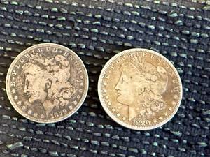 lot 20 image: 1879 & 1880 Morgan Dollars