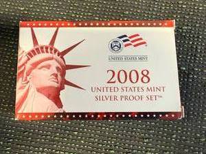 lot 46 image: 2008 US Mint Silver Proof Set