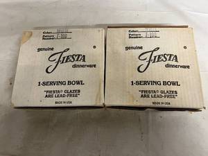 lot 27 image: 2 Fiesta Dinnerware Serving Bowls