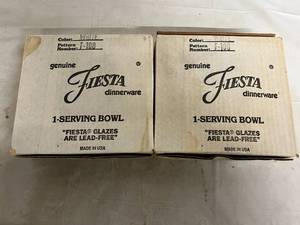 lot 29 image: 2 Fiesta Dinnerware Serving Bowls