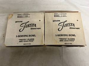 lot 30 image: 2 Fiesta Dinnerware Serving Bowls