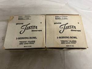 lot 31 image: 2 Fiesta Dinnerware Serving Bowls