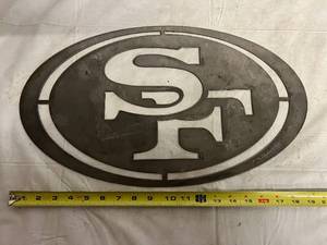 lot 38 image: San Fransisco 49ers Laser Cut Metal Sign
