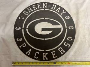 lot 40 image: Green Bay Packers Laser Cut Metal Sign