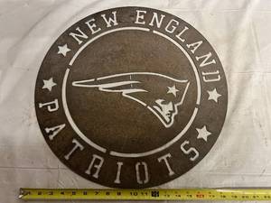 lot 41 image: New England Patriots Laser Cut Metal Sign