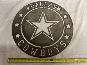 lot 42 image: Dallas Cowboys Laser Cut Metal Sign