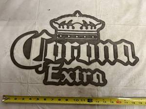 lot 43 image: Corona Extra Laser Cut Metal Sign