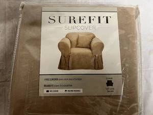 lot 98 image: Surefit Slipcover Chair Cover - Taupe