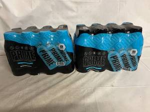 lot 112 image: 2 x 8ct of Prime Hydration Drink - Blue Raspberry