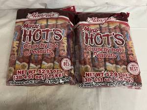 lot 124 image: 2 x 10ct Bags of Manzela Crunchy Hot Peanuts