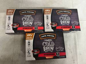 lot 139 image: 3 x 6ct Java House Cold Bre Coffee - Ethiopian