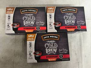 lot 141 image: 3 x 6ct Java House Cold Bre Coffee - Ethiopian