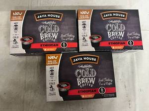 lot 142 image: 3 x 6ct Java House Cold Bre Coffee - Ethiopian