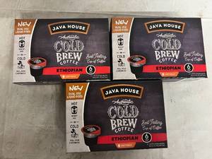 lot 145 image: 3 x 6ct Java House Cold Bre Coffee - Ethiopian