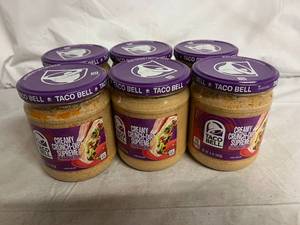 lot 209 image: 6 Jars of Taco Bell Creamy Crunch - Dip Supreme