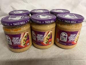 lot 211 image: 6 Jars of Taco Bell Creamy Crunch - Dip Supreme