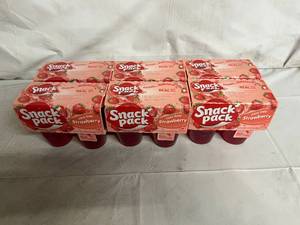 lot 234 image: 6 x 4ct Snack Pack Strawberry Jello