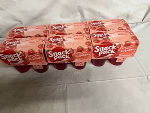 lot 236 image: 6 x 4ct Snack Pack Strawberry Jello