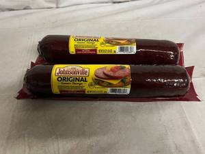 lot 242 image: 2 x 20oz Johnsonville Original Summer Sausage
