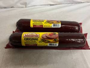lot 244 image: 2 x 20oz Johnsonville Original Summer Sausage