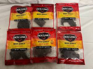 lot 277 image: 6 Bags of Jack Links Beef Jerky