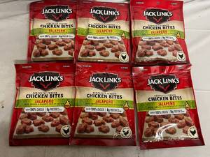 lot 278 image: 6 Bags of Jack Links Chicken Bites - Jalepeno