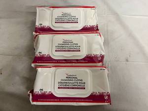 lot 23 image: 3 x 96ct Cardinal Health Personal Cleansing Wipes