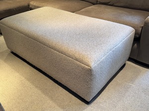 lot 56 image: Large Neutral Colored Uphostered Ottoman