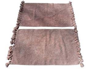 lot 60 image: Two New Peach Colored Bathroom Rugs