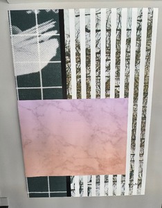 lot 65 image: Large Abstract Print on Canvas