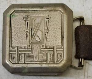 lot 27 image: Vintage Giant Grip Leather Belt with a True Silver Plate Buckle (View Photos)