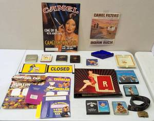 lot 42 image: Camel Memorabilia - Ashtrays, Tins, Belt Buckle & More (View Photos)