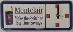 lot 35 image: Vintage Montclair Cigarettes Clock