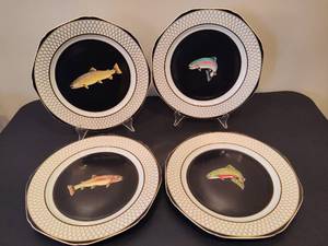 Set of Four Chase Limited Edition "Trout of American Waters" 10" Plate