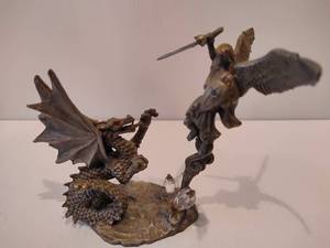 Pewter "St Michael & the Dragon" Figurine