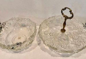 lot 14 image: Mikasa Carmen Serving Bowl & Pedestal Plate with Handle