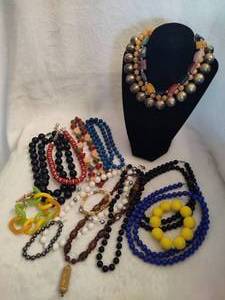 lot 113 image: Lot of Assorted Beaded Necklaces & Bracelets