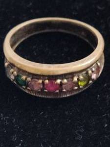 lot 111 image: Sterling Mothers Ring - Stamped Sterling