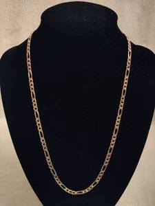 lot 115 image: Silver Figaro Chain - Stamped