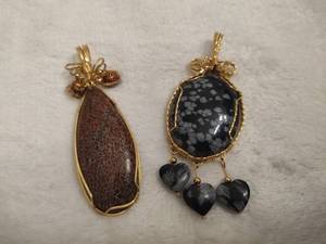 lot 120 image: Two Handcrafted Stone Pendants