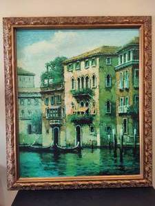 lot 124 image: Large Oil Painting Signed M. Chun Jung