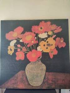 lot 125 image: XL Floral Wall Art