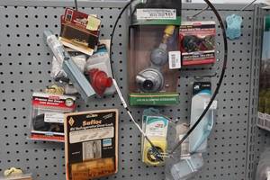 lot 350 image: RV Propane Accessories - Regulator, Control Valve, Leak Detector