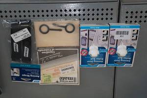 lot 118 image: Awning Door Roller Balls with Handle Pins and Straps