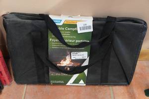 lot 226 image: Camco Heavy Duty Foldable Portable Fire Ring with Carry Bag